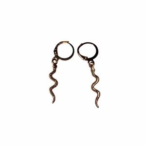 NEW Gold Snake Hoop Earrings
